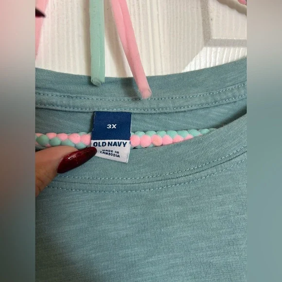 Old Navy Light Blue Tiered Swing T-Shirt Dress – Size 3X - Picture 4 of 6